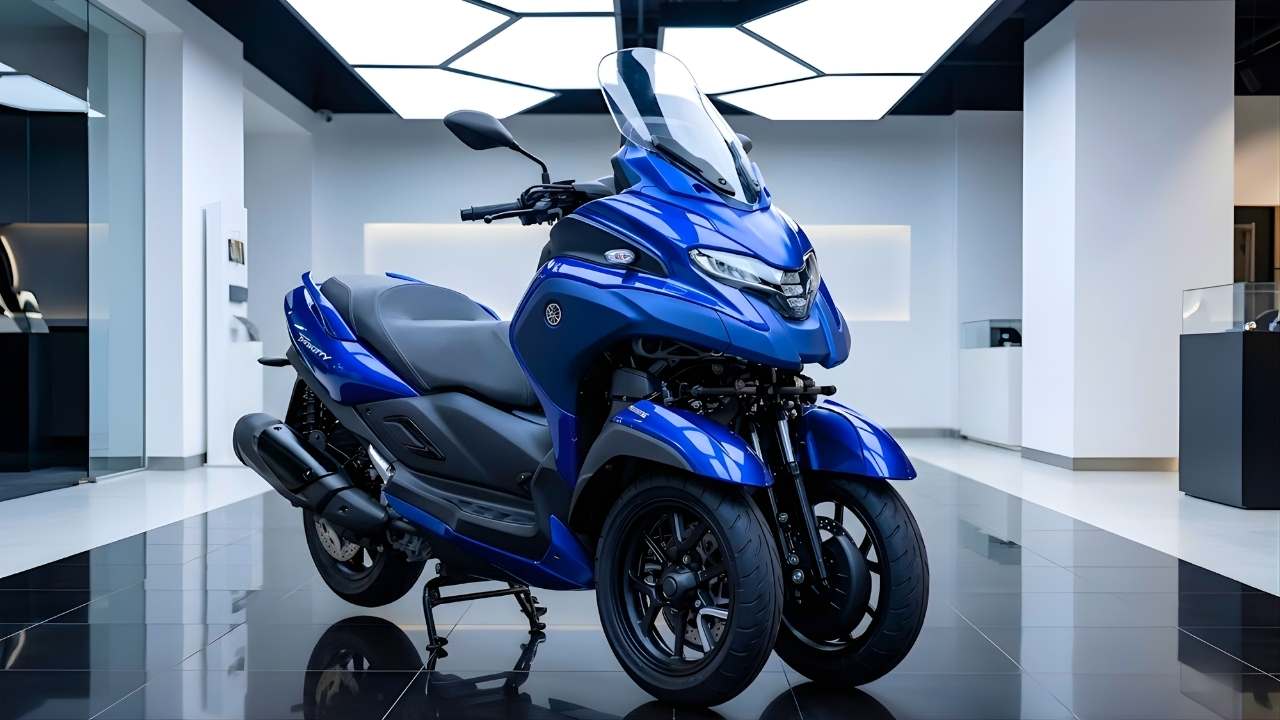 2026 Yamaha Tricity 300 Scooter Launch Highlights Airbag Safety, LMW Design, and High Tech 4.2 Inch TFT Display