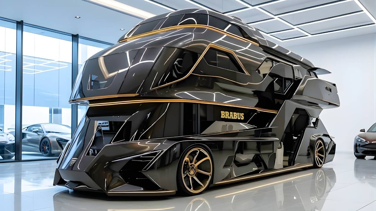 BRABUS 6×6 Motorhome Unveiled With 700 HP Power Modular Bedroom Luxury Kitchen And Extreme Off Road Capability
